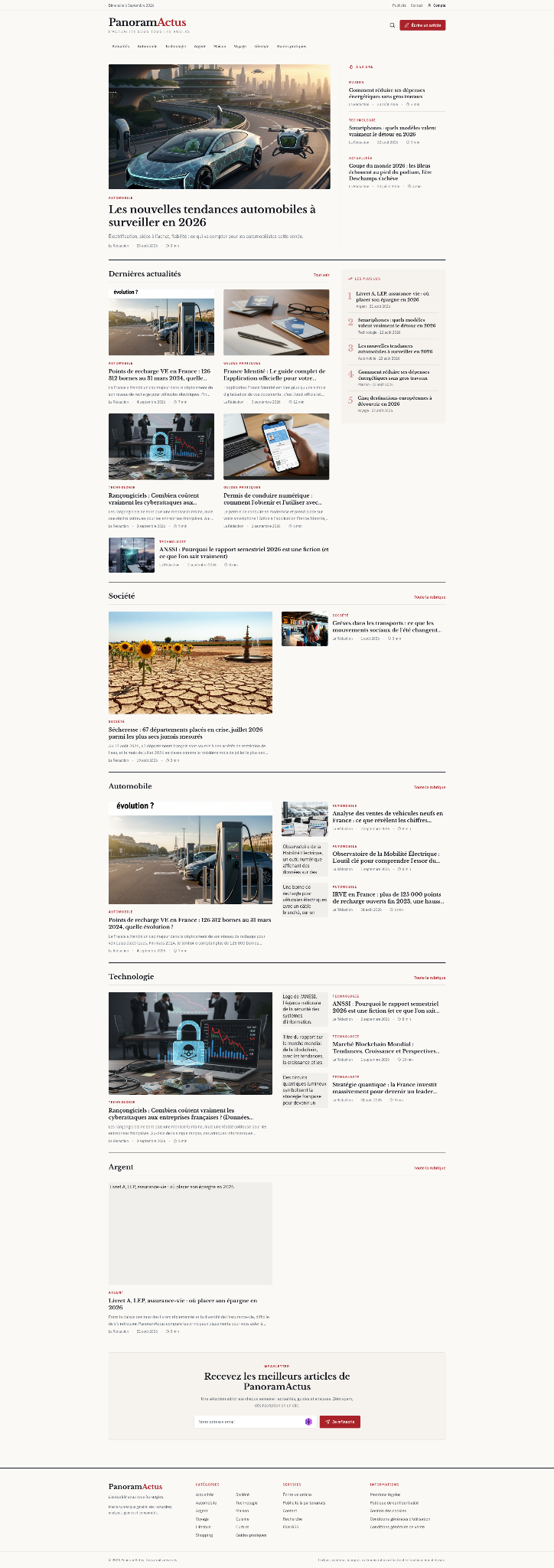 Capture complète du site PanoramActus